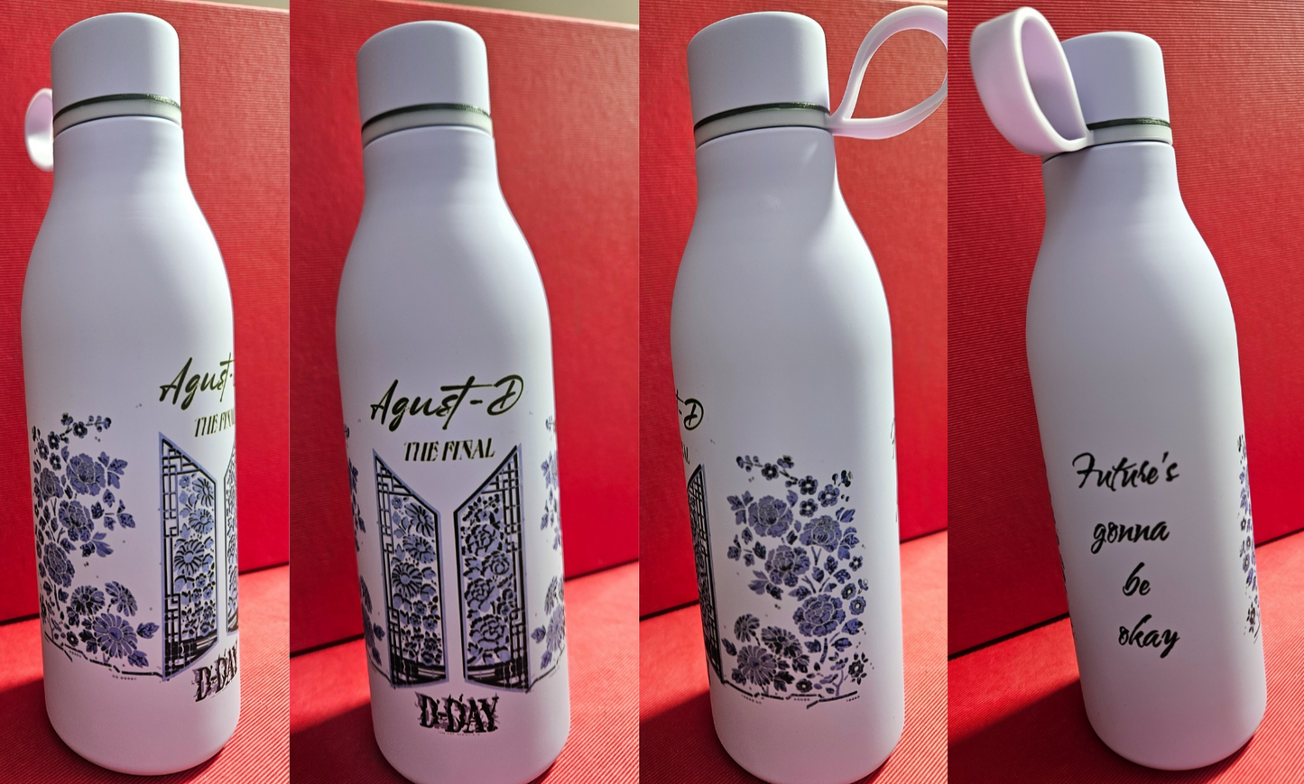 Botella inox color púrpura 500ml AgustD